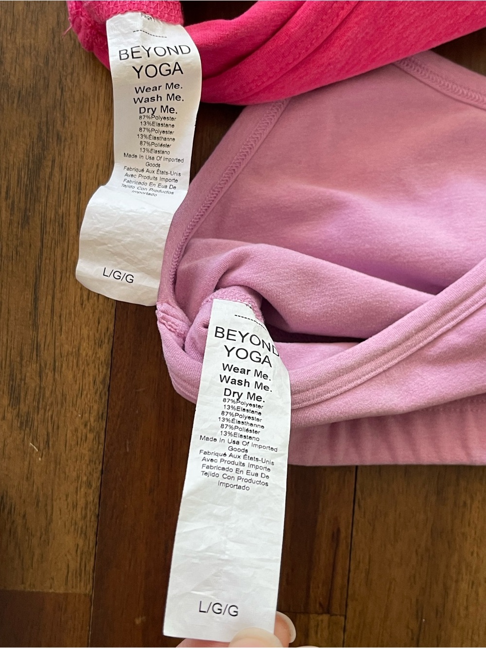 Beyond Yoga racerback Sports bra bundle pink women’s large - Picture 6 of 7